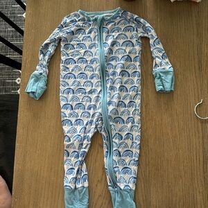 Little Sleepies blue rainbow zippy